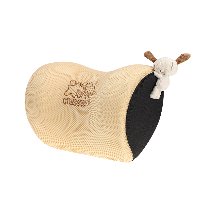 ICAROOM Car Headrest Space Memory Foam Neck Pillow Four Seasons Universal Car Cushion T-663MS-X Milk Tea Apricot