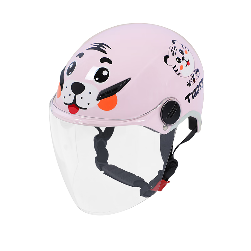 MYARMOR Children's Helmet, Electric Vehicle New National Standard 3C Certified Motorcycle Summer Half Helmet for Boys And Girls, Lightweight Electric Scooter Safety Helmet, One Size Fits All (48-55), Pink