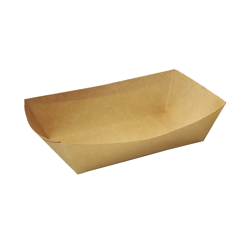 Edo Disposable Kraft Paper Boat Boxes, One-Time Use Chicken Popcorn Open-Top Boxes, French Fries Boxes, Fried Chicken Pieces Picnic Boxes, Pack of 20
