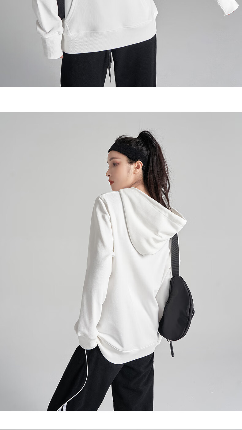 Langsha Women's Hooded Sweatshirt Spring Autumn Thick Casual Versatile Sports Loose Fit Long Sleeve Couple Jacket 20