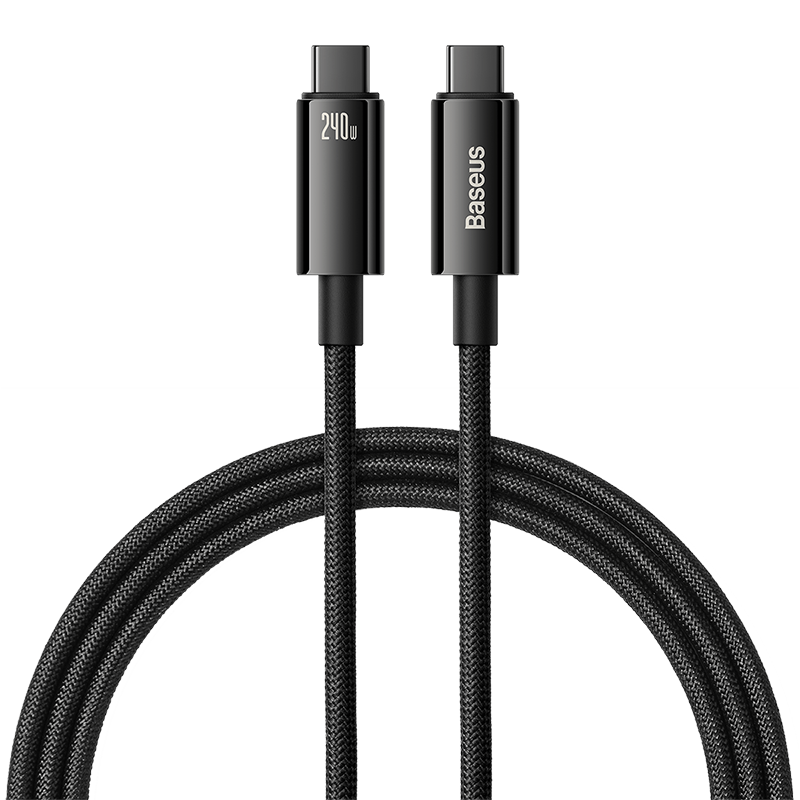 Baseus PD240W Data Cable, Dual-Head Type-C Charging Cable, CtoC Fast Charging Cable, 5A Universal, for IPad Pro, Apple 17/16/15, Huawei, Xiaomi Phones, MacBook, 2 Meters