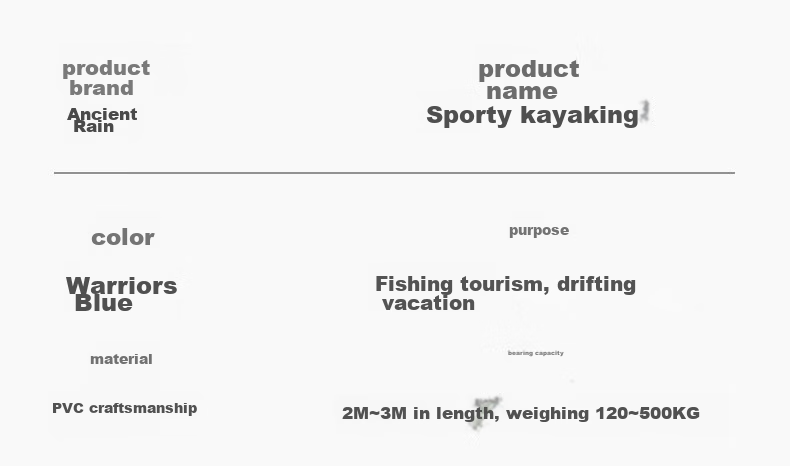 ASORAIN 4-Person Warrior Inflatable Kayak Fishing Lure Boat Thickened Rubber Dinghy Assault Air Cushion Fishing Camping Boat 13