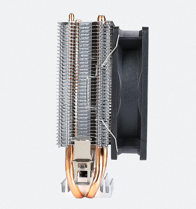 JPLAYER 2 Copper Tube 9cm Non-Glazed Fan CPU Cooling Radiator, Noise-Reducing Fan (AMD/Intel Multi-Platform/Silicon Gel Included) 11