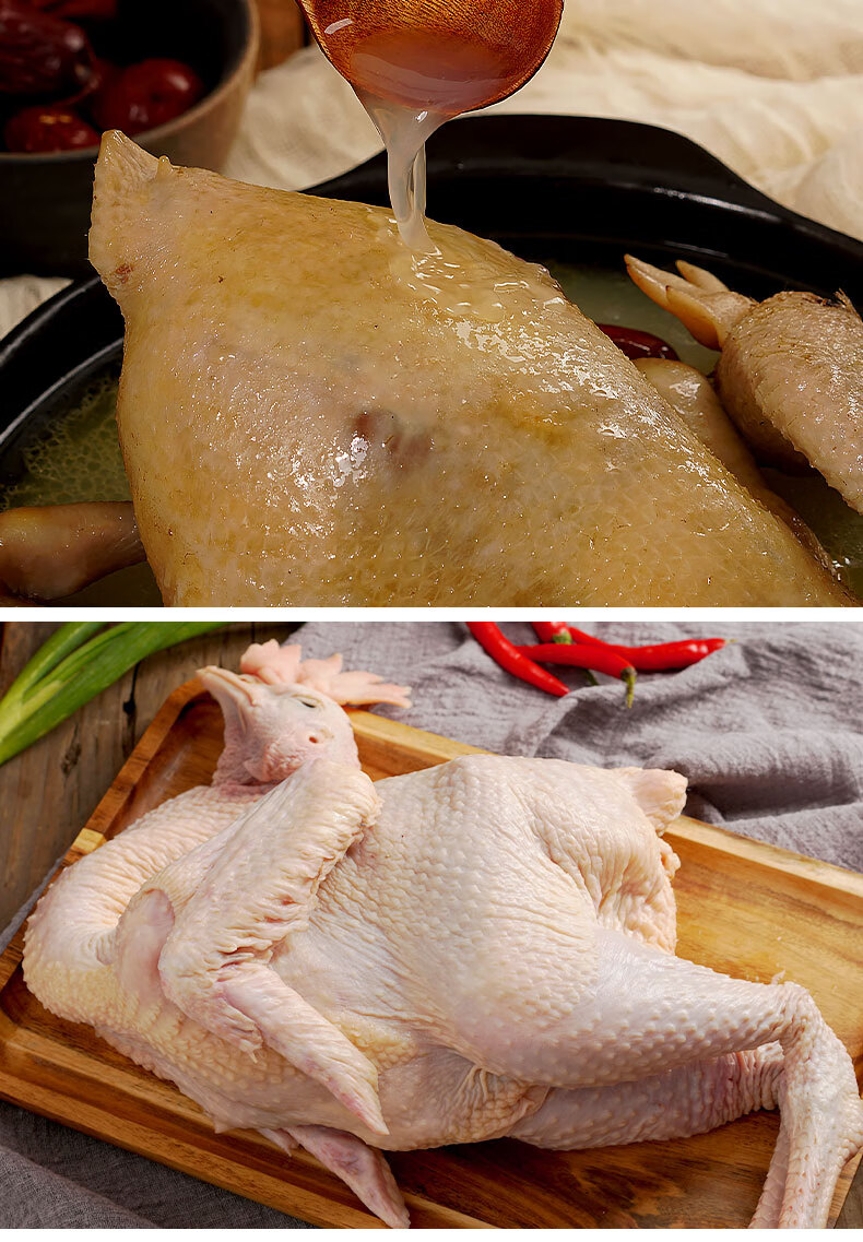 百年栗园 北京油鸡公鸡 1000g/袋整只装 散养土鸡公鸡 散养日龄90天