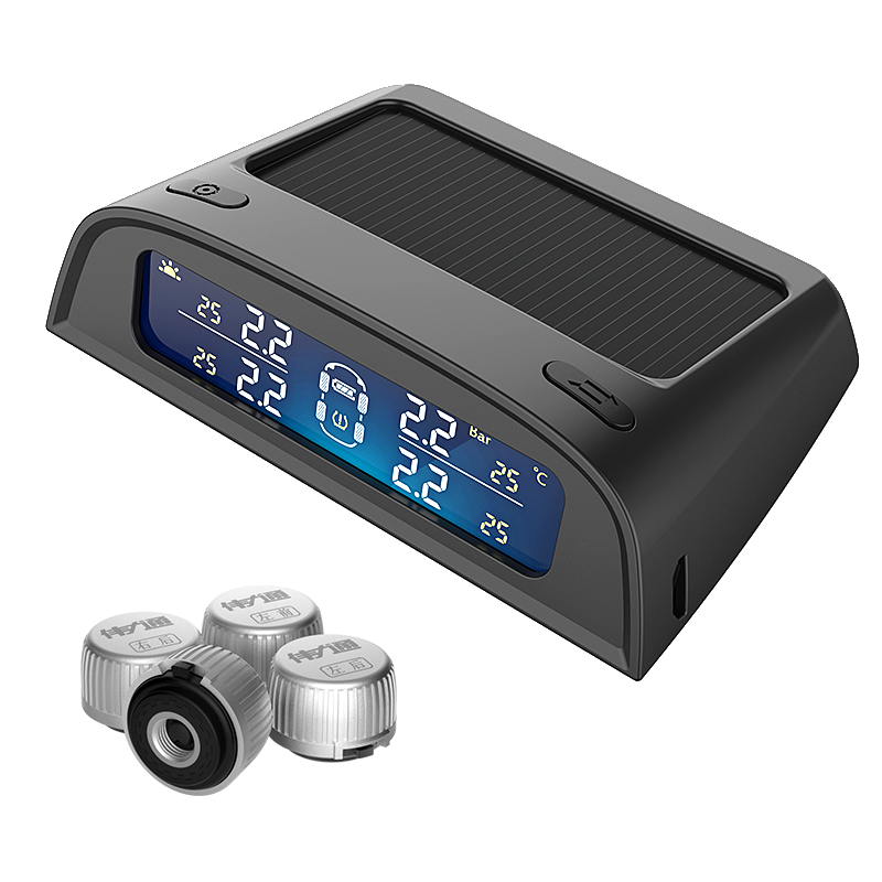 Victon Tire Pressure Monitoring System, External, Solar-Powered Wireless, Tire Pressure And Temperature Display, A1 Voice, Color Scree