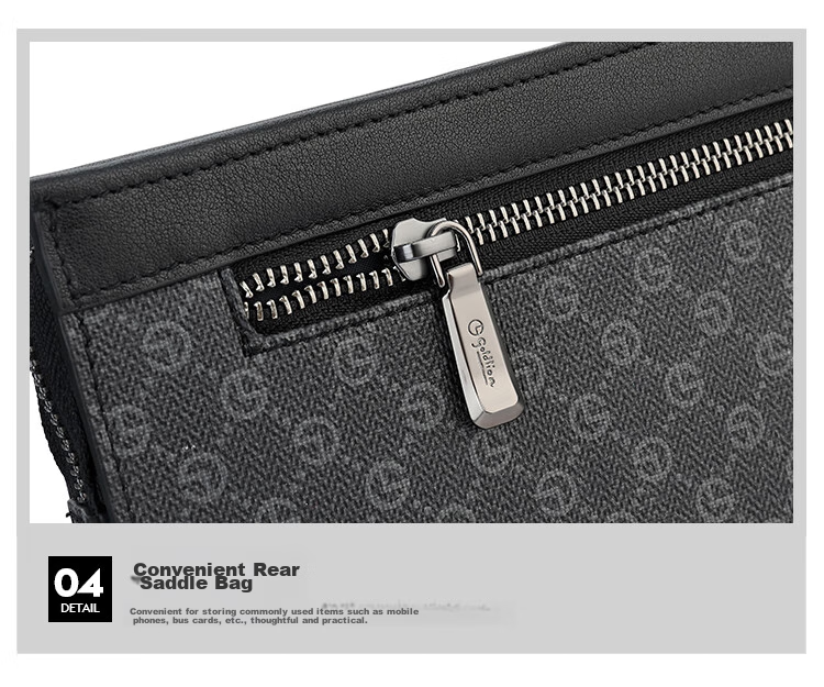 Goldlion Handbag Envelope Bag, Men's PVC Clutch, Long Card Holder Wallet, Birthday Gift 19