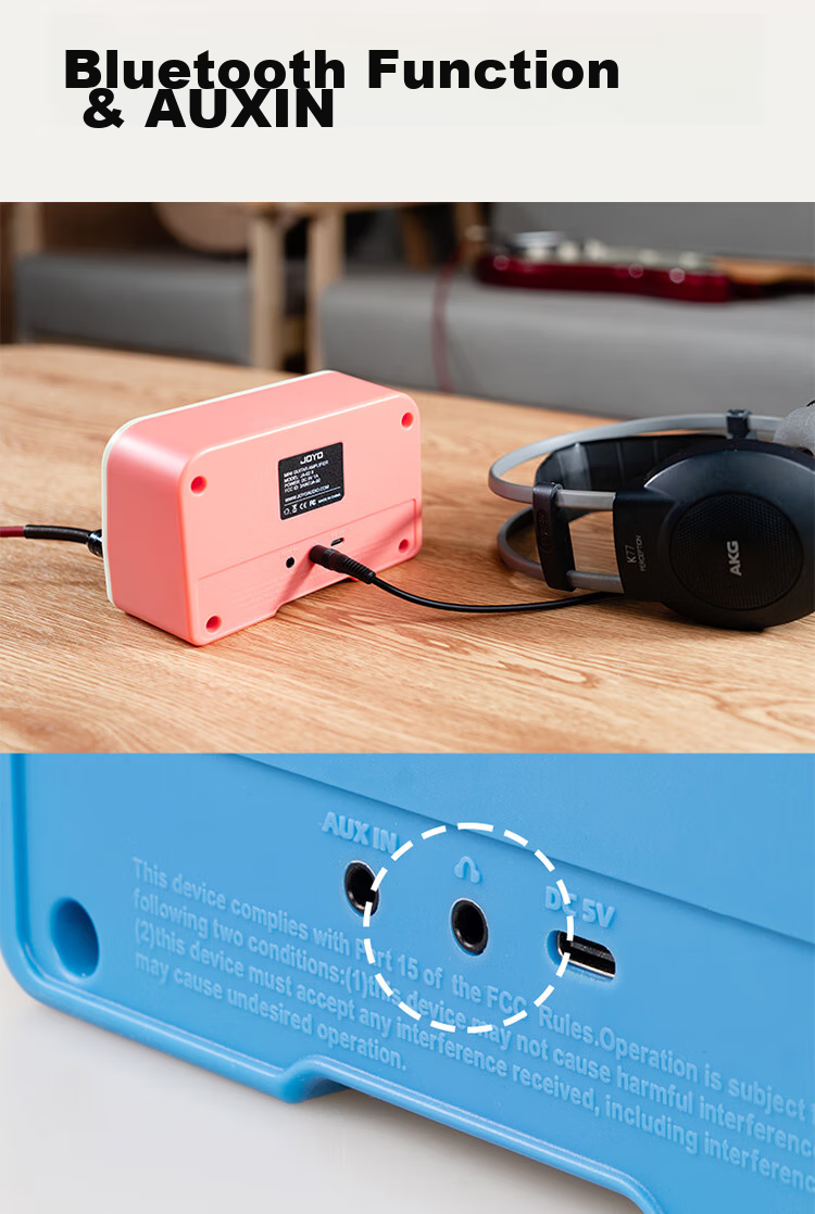 JOYO JA-02II Bluetooth Mini Smart Instrument Speaker, Universal Rechargeable Speaker for Ukulele And Guitar, Haitian Sky 7