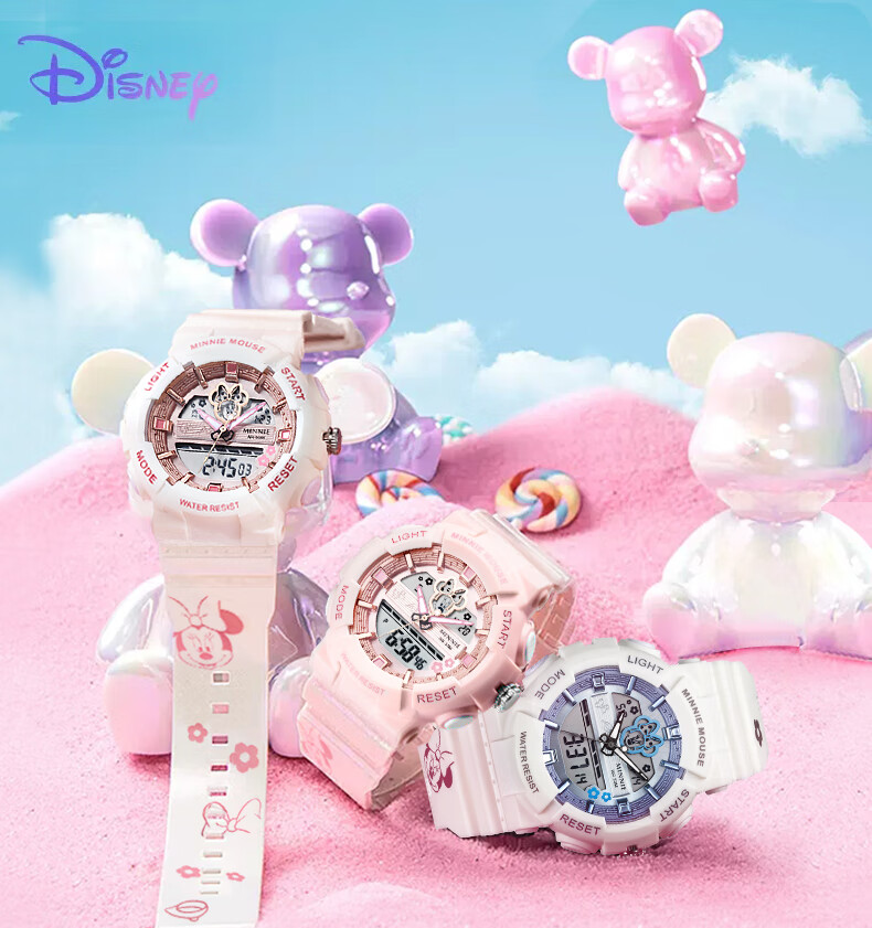 Disney Mickey Collaboration Sports Alarm Clock Digital Watch Waterproof Student Watch for Middle and High School Students Children's Birthday Gift 1