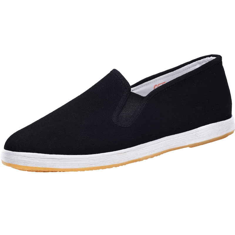 BUS HEYUAN Traditional Thousand-Layer Slip-On Odor-Resistant Old Beijing Cloth Shoes, Casual Middle-Aged And Elderly Men's Shoes, Cowhide Sole YW3PT, Size 39