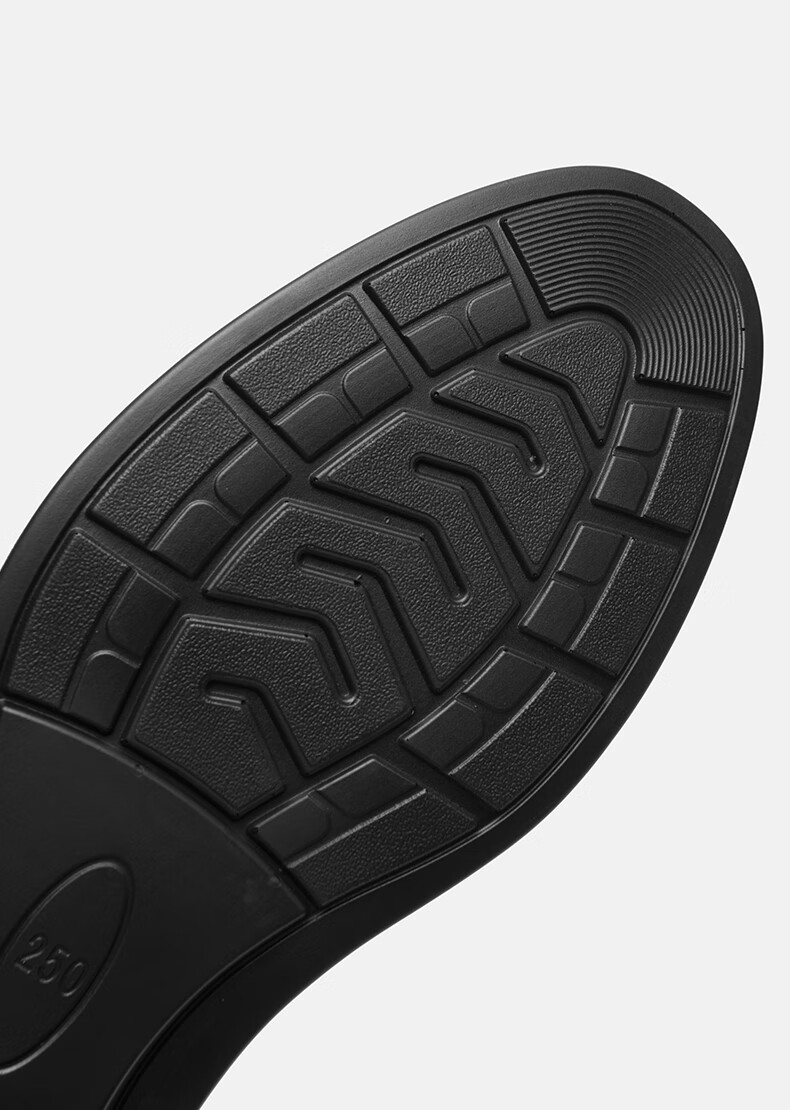 HLA Men's Leather Shoes, Top Grain Cowhide, Lace-Up Formal Business Casual Shoes for Men, T269 Black Size 44 23
