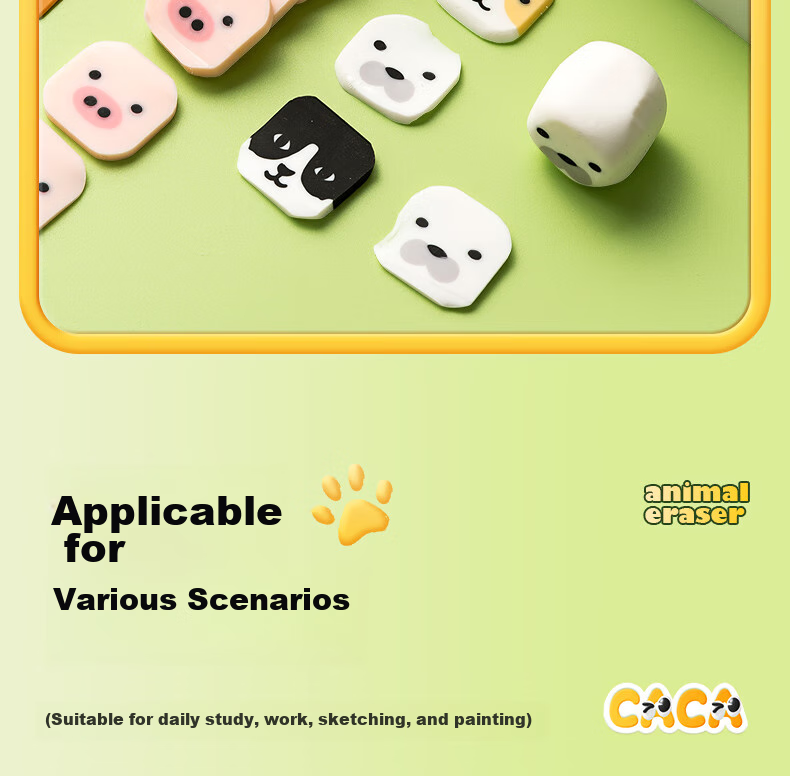 M&G Stationery Animal Eraser, Dust-Free Eraser, Fun Student Eraser, 1 Piece Random Color AXP963NL 15