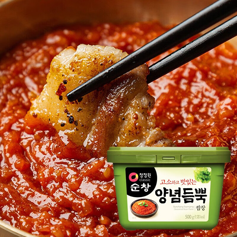 清净园韩国进口 包饭酱500g 烤肉酱蒜蓉辣酱 石锅拌饭酱拌菜用火锅蘸酱