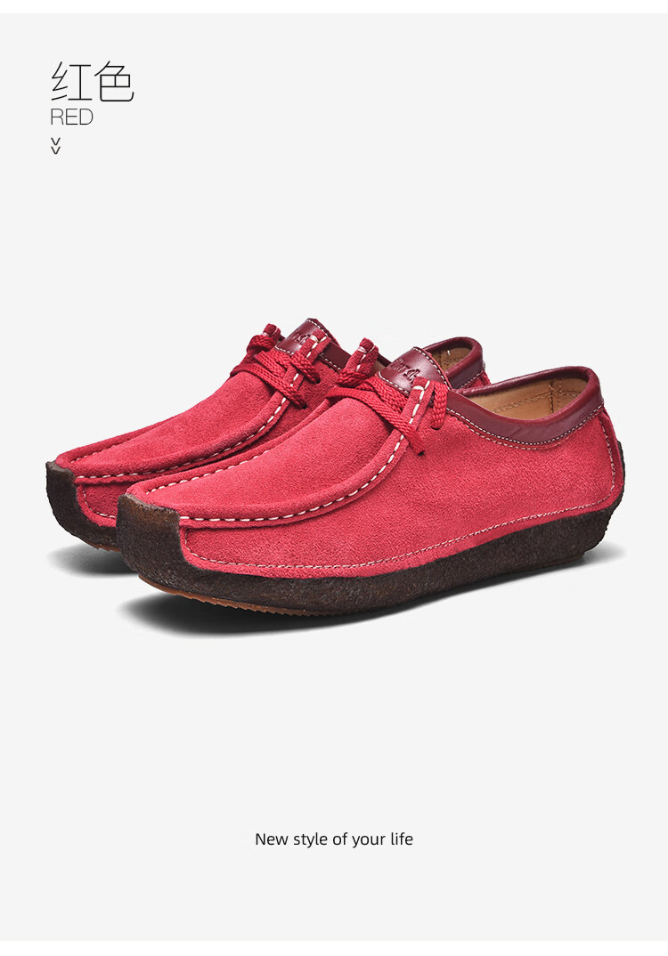 Walker Shop Aokasuo Women's Walking Shoes, Flat Leather Loafers, Comfortable Mom Casual Peas Shoes M012001 20