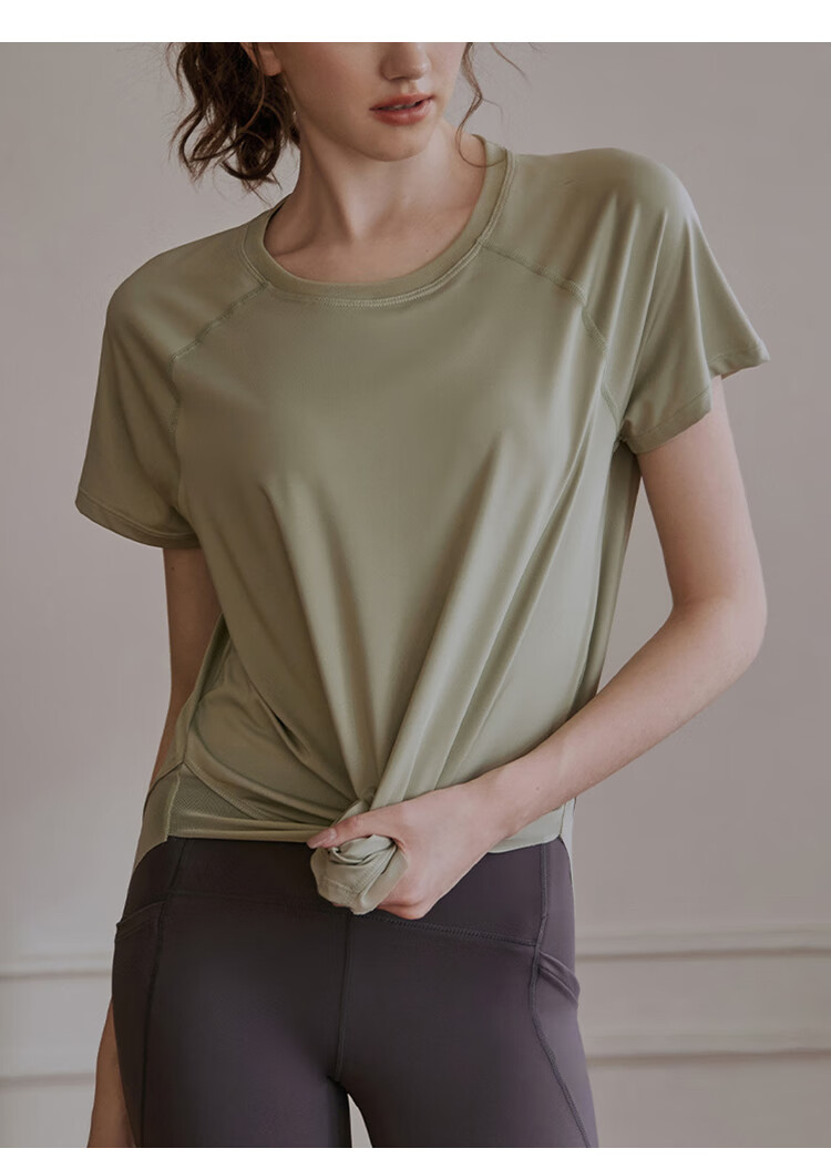 XUEXIMAN Yoga Top for Women, Loose-Fitting Sports Short-Sleeve T-Shirt, Quick-Drying Breathable Professional Yoga Fitness Pilates Top 15