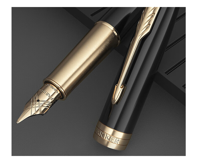 PARKER High-End Fountain Pen, Luxury Business Gift, Light Luxury Present, Zhuoer Steel Rod Gold Clip Ink Pen, Ink Gift Box, Mid-Autumn Festival Gift for Friends, Baitiao Discount 10