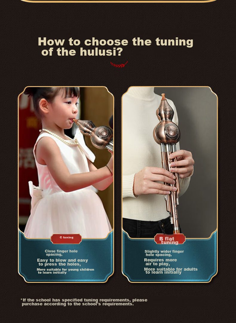 SWAN Hulusi H62A Elementary School Student Dedicated Instrument, Shockproof, Seven Holes, for Beginners And Adults, High-End Silver-Plated C Key Hulusi 4
