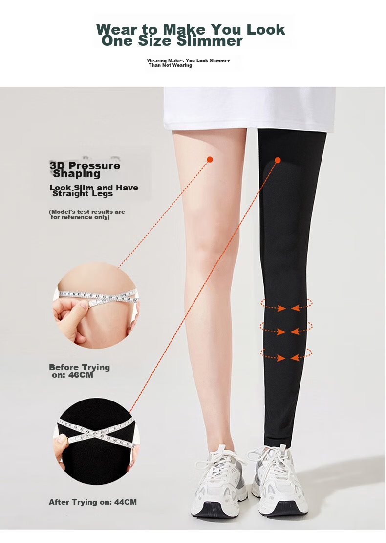 LangSha Women's High-Waist Slim Fit Pencil Pants Black Magic Leggings Spring Autumn 8