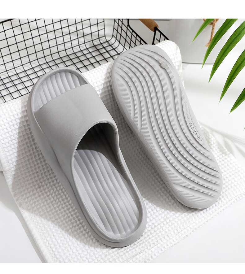 GUOLUOFEI Home Slippers for Men And Women, Summer Indoor Non-Slip Thick Sole Couple Bathroom Shower Sandals White Size 37-38 15