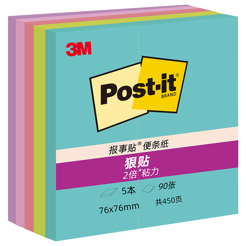 3M Sticky Notes, Memo Pads/Note Paper/Notepad, Office Supplies And Stationery, 5-Color Durable Notes, Fun Starry Sky Design 654-5SSMIA R2