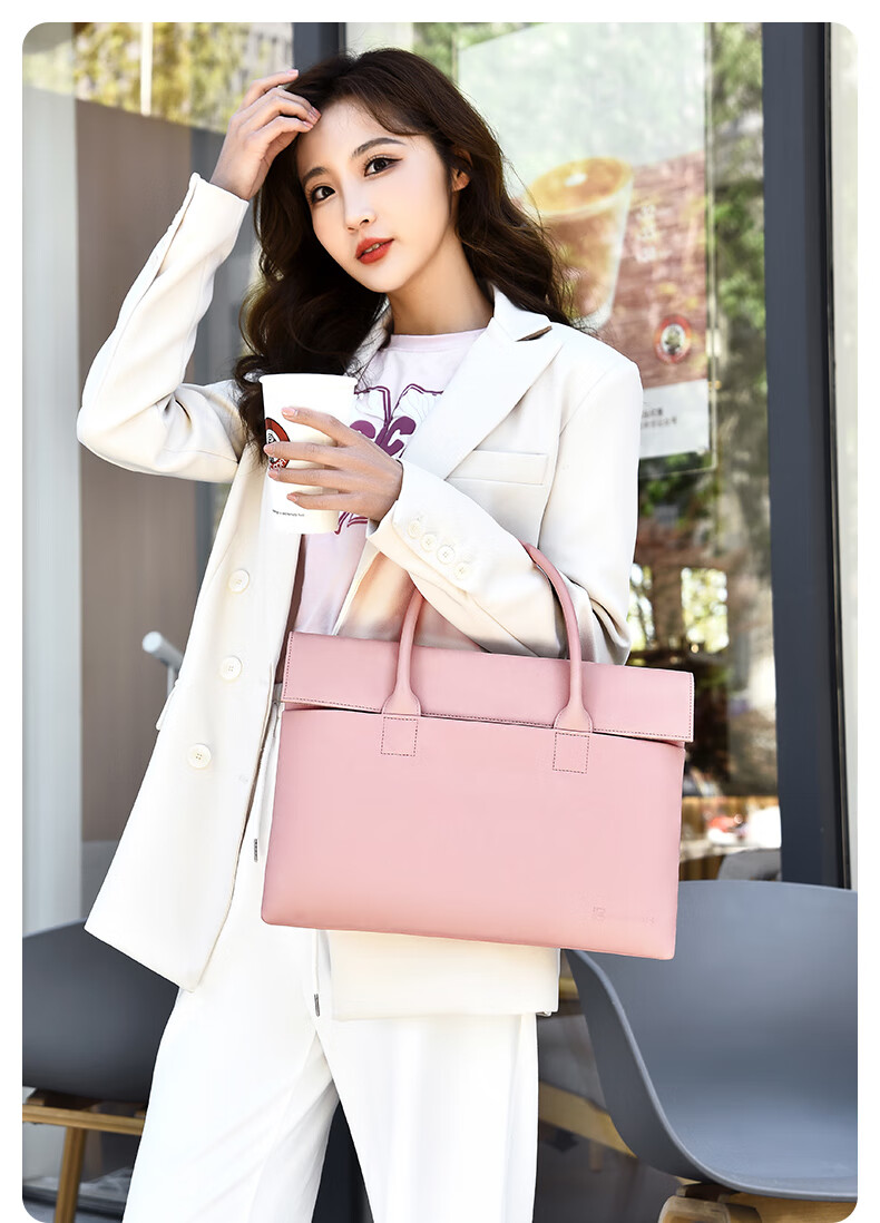BRINCH Laptop Bag for Women, 12/13.3 Inch Handheld Commuter Business Laptop Bag Compatible with Apple Huawei Laptops 2