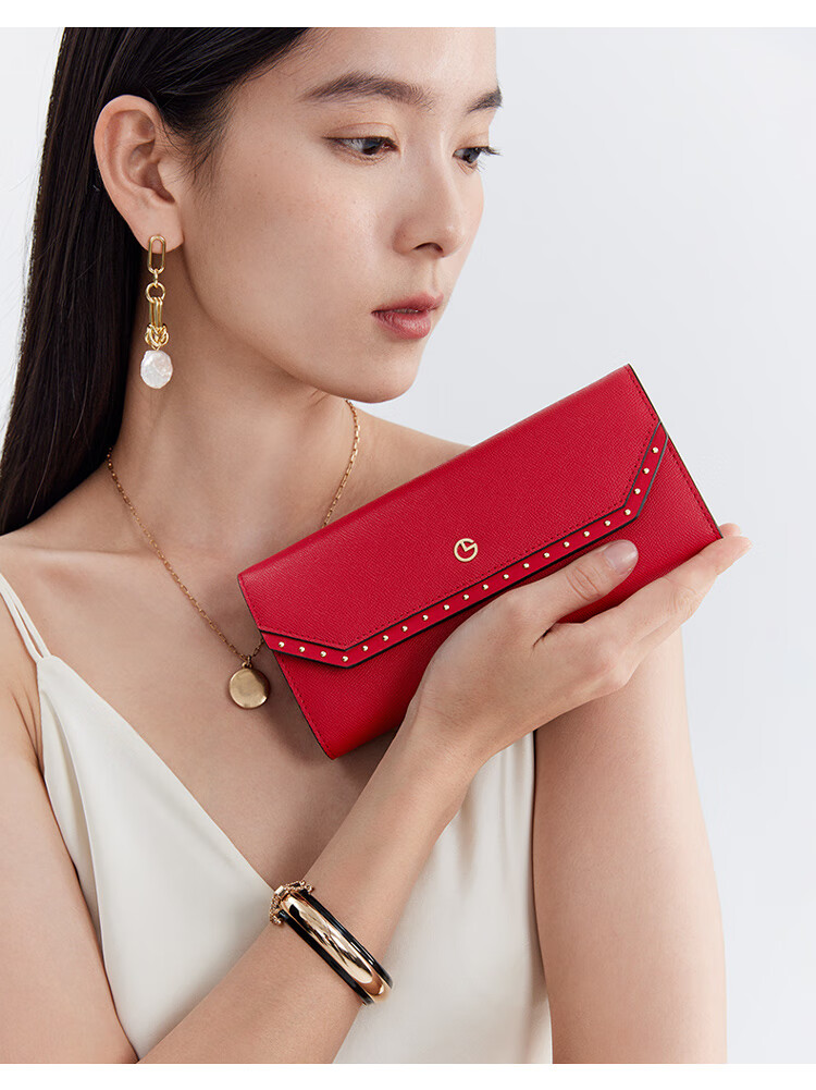 Goldlion Women's Wallet, Fashionable Long Style, Large Capacity Purse, Gift Box, Birthday Present 9
