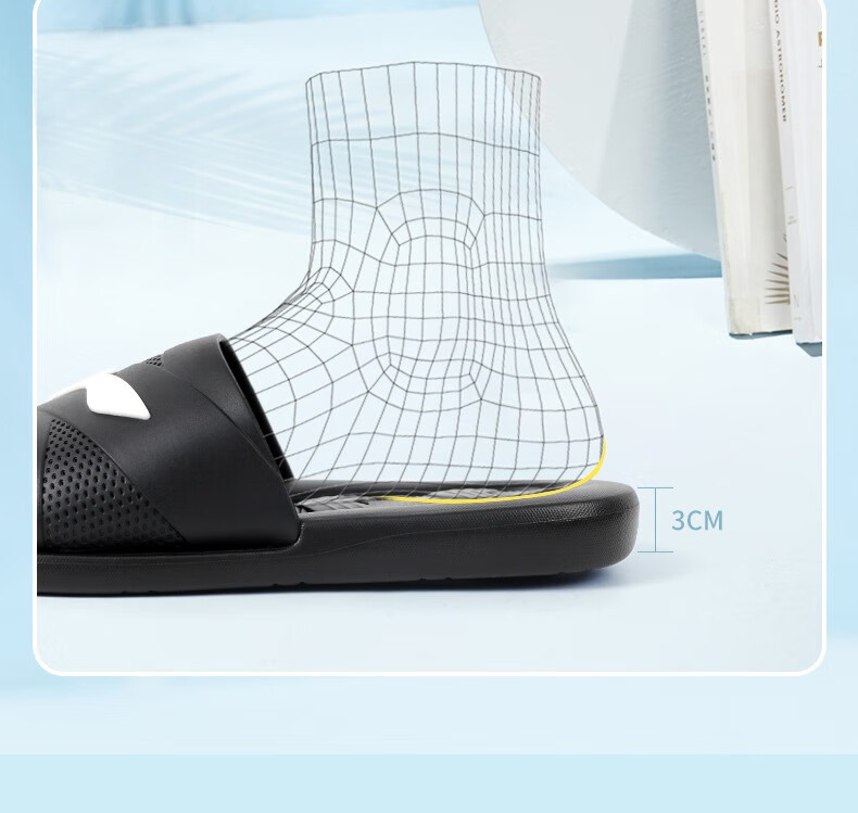 Li-Ning Slippers, Sports Sandals for Men And Women, Summer Outdoor Wear, Non-Slip, Indoor And Outdoor Use, Comfortable, Lightweight, Breathable, Slide Sandals 7
