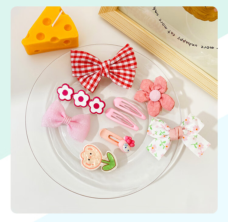 CHIMERA 9-Piece Children's Butterfly Hair Clips, Princess Baby Side Clips, Flower Hair Accessories, Girls' Mid-Autumn Festival Gift 12