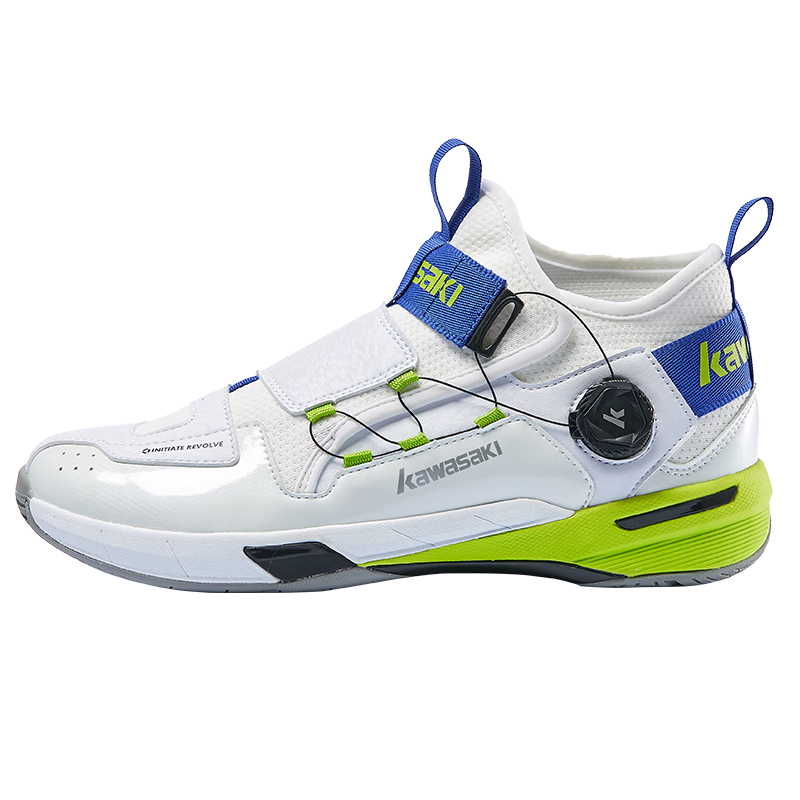 Kawasaki Badminton Shoes, Wear-Resistant Button Laces, Men's And Women's Sports Training Shoes, Chuanyue 2.0, Blue-Green, Size 40