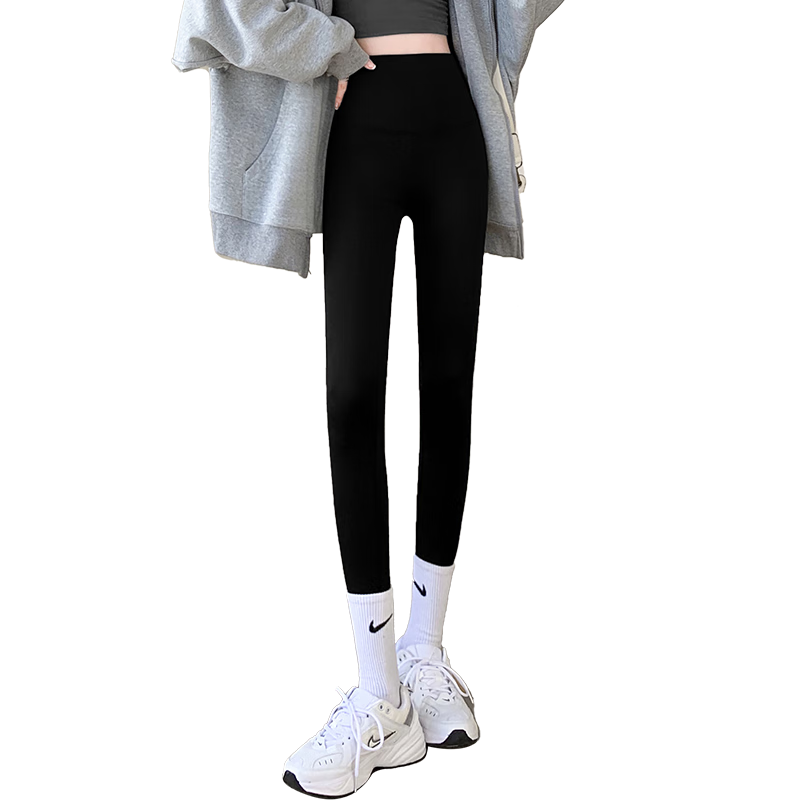 LangSha High-Waisted Tummy Control Leggings for Women, 400g Thermal Underwear, Slimming Yoga Shark Pants for Winter, Warm Cotton Pants Suitable for Outer Wear