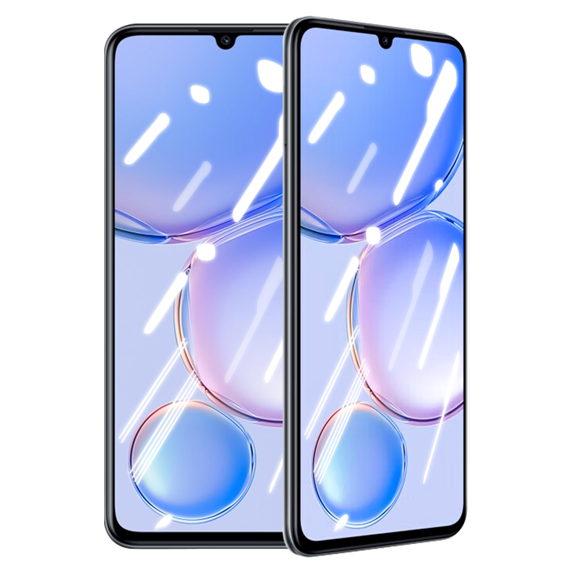 LANGLING [2 Pieces] Tempered Glass Screen Protector for Huawei Enjoy 70/Enjoy 60/50, High-Definition Glass Anti-Drop Full Coverage Protective Film with Fingerprint-Resistant Front Film