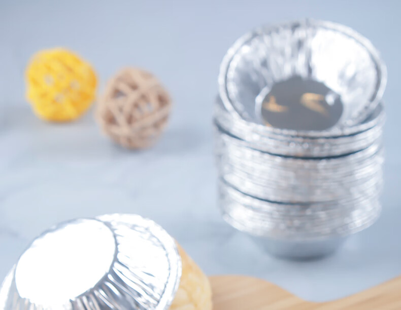 YOUAO Egg Tart Liners, Aluminum Foil [200 Pieces], Egg Tart Shells, Cake Cups, Air Fryer-Specific Foil Bowls, Egg Tart Molds 13