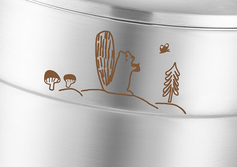 SUPOR Milk Pot, Baby 316L Stainless Steel Food Pot, for Baby Noodles, Hot Milk, Soup Pot, Compatible with Induction Cooker, 18cm 21