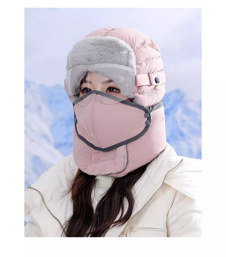 XUEXIMAN Men's Winter Cycling Lei Feng Hat Women's Outdoor Skiing Waterproof Windproof Thickened Warm Ear Protection Hat 2