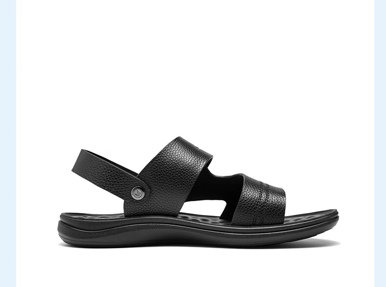 Aokang Sandals, Beach Shoes, Men's Comfortable Casual Open-Toe Breathable Two-Way Simple Slippers, Brown, Size 38 11