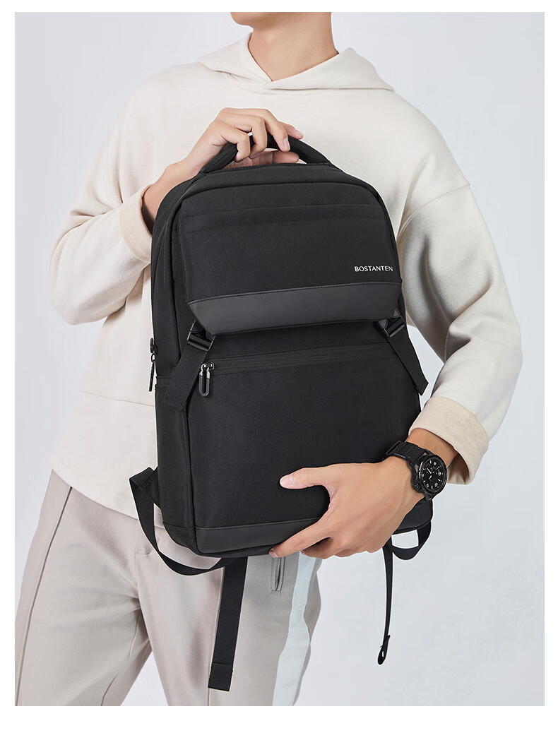 BOSTANTEN Men's Backpack for High School And College Students, Trendy Large Capacity Laptop Bag for Men And Wome 4