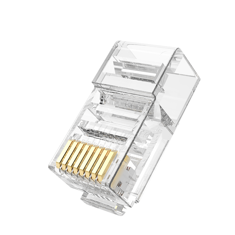 AUCAS Category 6 Crystal Head, Unshielded, Category 6 RJ45 Network Broadband Connector, 8P8C Computer Network Cable Connector, 100 Pieces/jar, ACRJ62UP