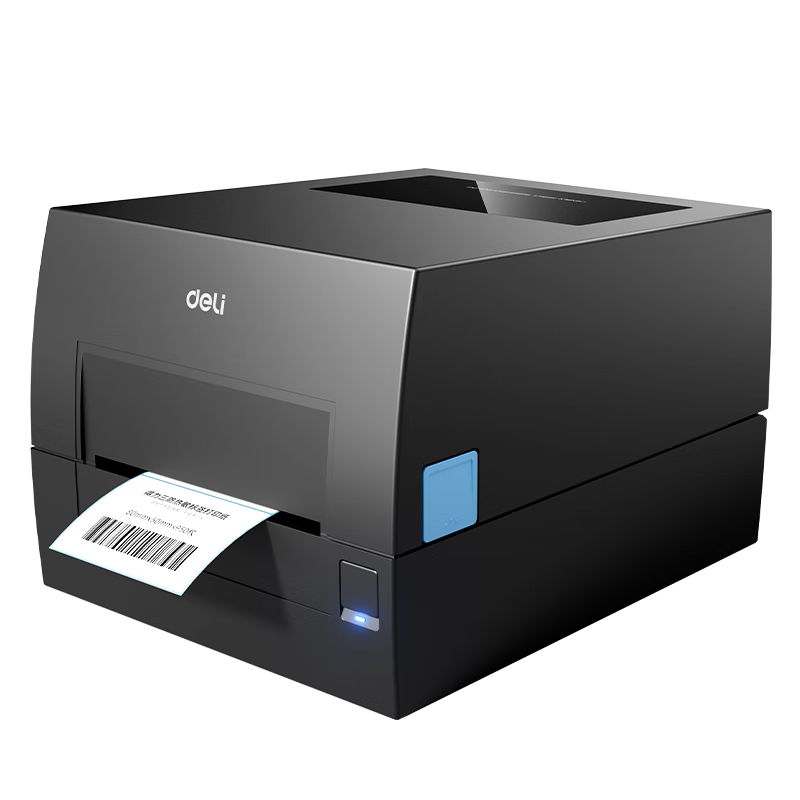 Deli GE550TW Thermal Transfer Printer Fixed Asset Storage 108mm Commercial Office Carbon Ribbon Label Sticker Barcode Printer High-Definition 300dpi Mobile Bluetooth Model