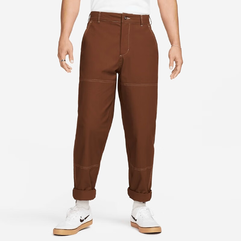 NIKE Men's Sports Pants, Spring And Autumn Woven Straight-Leg Cargo Pants, Versatile Casual Style, FZ5766-281, Dark Khaki, Size 30/32 7