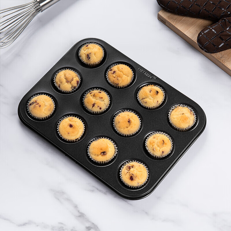 Xuechu Cake Mold, Mini 12-Cavity Non-Stick Butter Cake Mold, Muffin Cupcake Bread Baking Tool