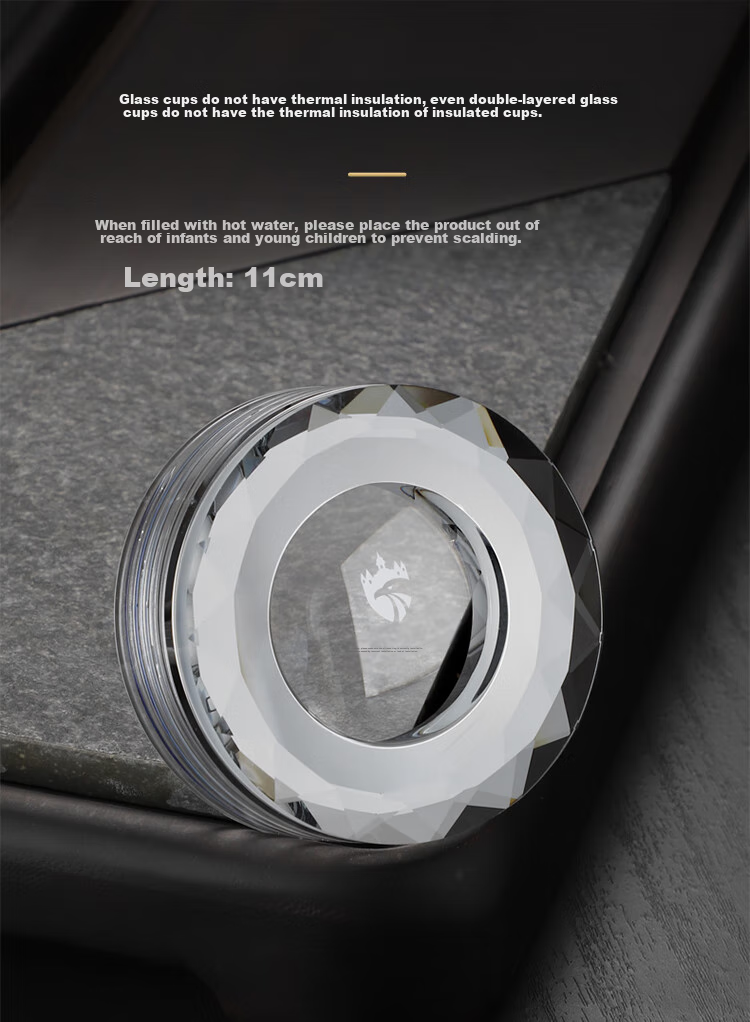 GEYA Double-Layer Glass Cup for Men, High-End Business Glass Tea Cup, Water Glass, Tea Infuser Cup, Gift Customizatio 4