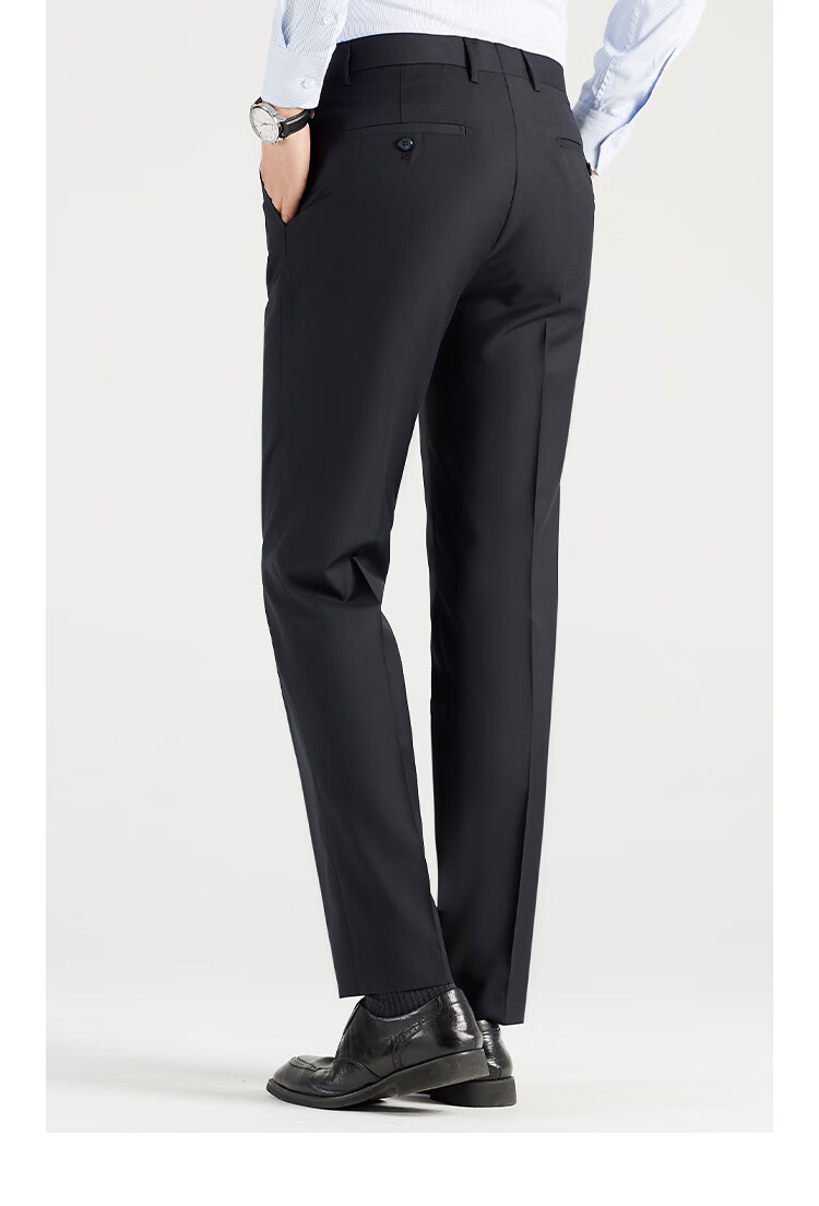ROMON [Wrinkle-Resistant And No-Iron] Lightweight Dress Pants for Men, Casual Business Straight-Leg Trousers for Young And Middle-Aged Men, Dad's Long Pants 4