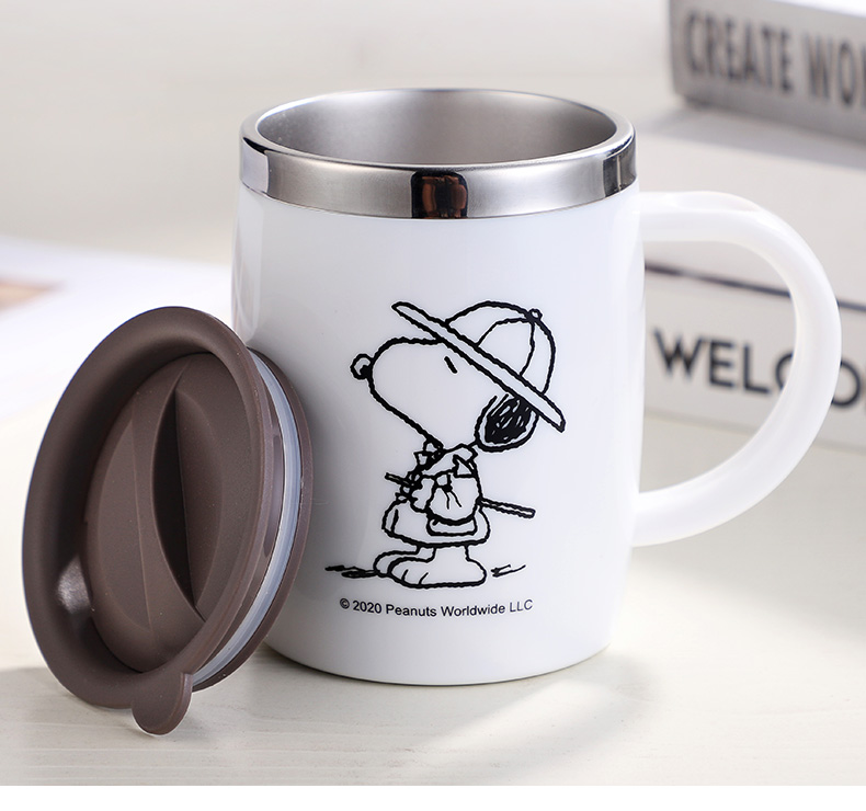 SNOOPY Insulated Stainless Steel Thermos Water Bottle for Men Women Couples Office Coffee Mug Large Capacity Drinking Cup for Students 2