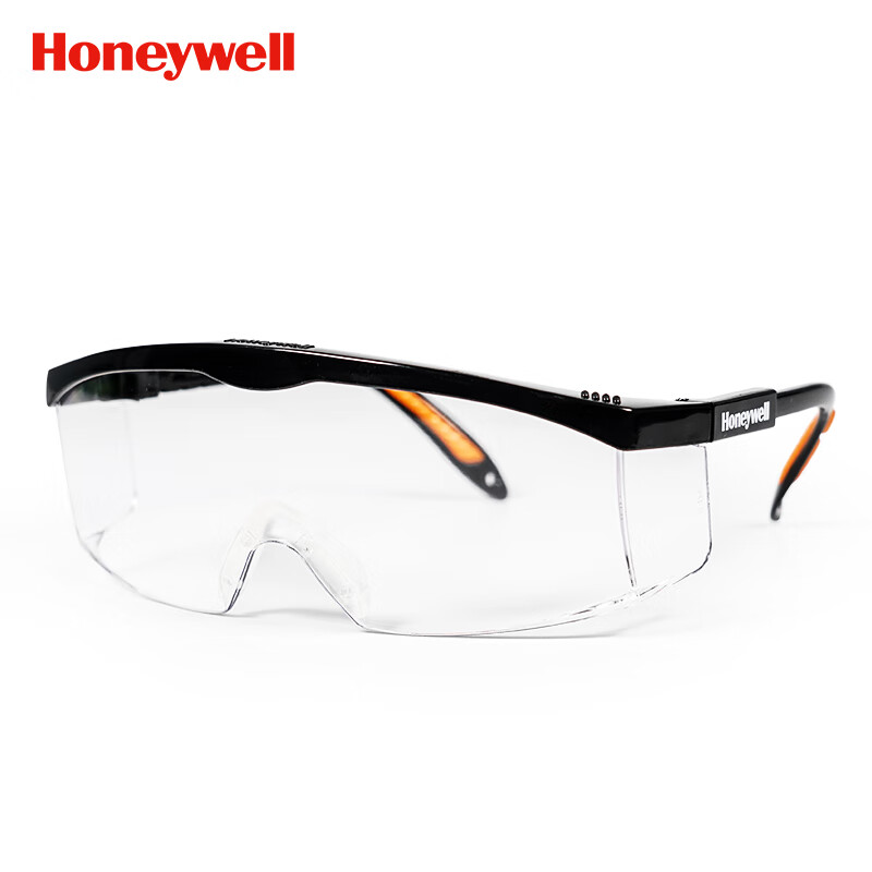 Защитные очки Honeywell 100110, ветрозащитные и пылезащитные, для промышленной резки, антитуманные, с черной оправой и прозрачными линзами, S200A