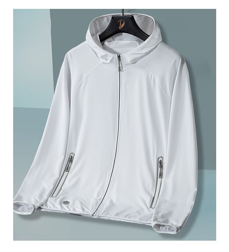 MULINSEN Unisex Lightweight Quick-Dry Ice Silk Sun Protection Jacket Breathable Stretch Skin Jacket White Women's 2XL 17