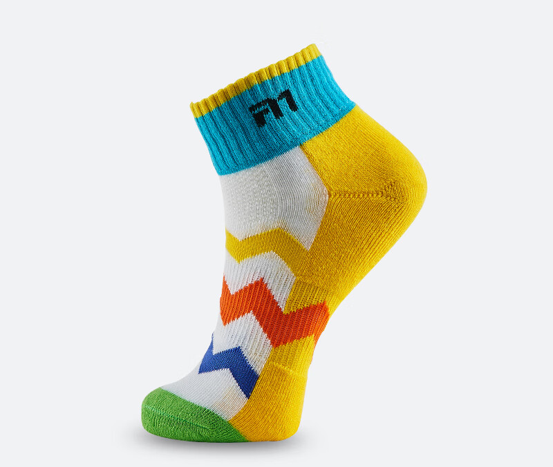 Taan Badminton Socks for Children, Professional Outdoor Sports Socks, Mid-Calf with Terry Bottom, T606 Mixed Colors, Two Pairs Per Pack 8