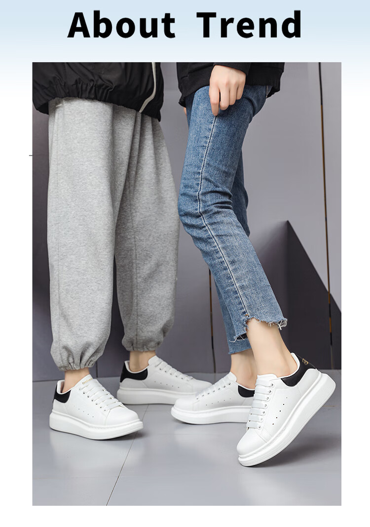 TonLion Women's Shoes, Autumn Thick-Soled White Sneakers, Casual Skateboard Shoes for Women, Versatile Sports Shoes, White And Black, Size 35 1