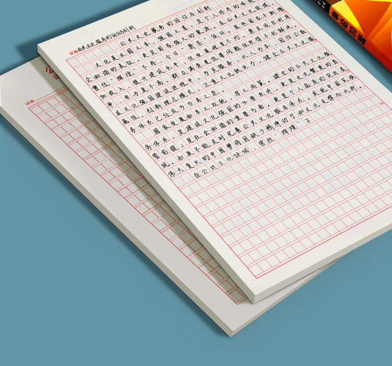 Weikeduoli A4 Grid Paper for Public Exam Essay Writing, Civil Service Exam Essay Answer Sheet, A4 Grid Notebook for Students Taking Civil Service Exams, Essential Thickened 50 Sheets 2-Pack [Bestselling Low Price] 9