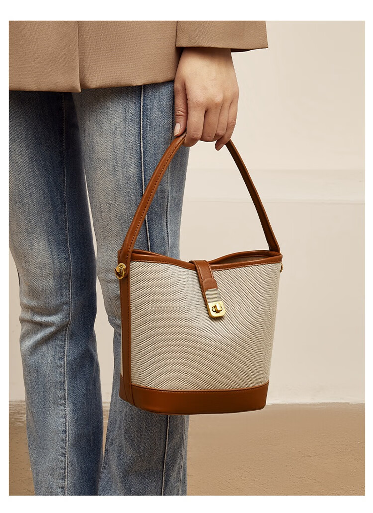 FOXER Women's Handbag, Large Capacity Bucket Bag, Tote Bag, Shoulder Crossbody Bag, Light Luxury Valentine's Day Gift 12