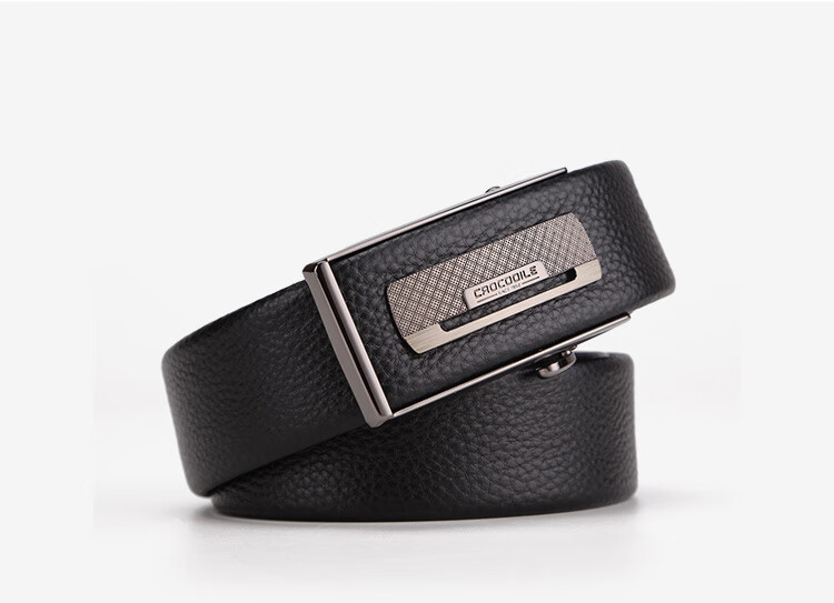 CROCODILE Men's Automatic Buckle Belt, Top-Grain Leather, Casual Youth Belt, Birthday Gift DT2581 for Boyfriend 5