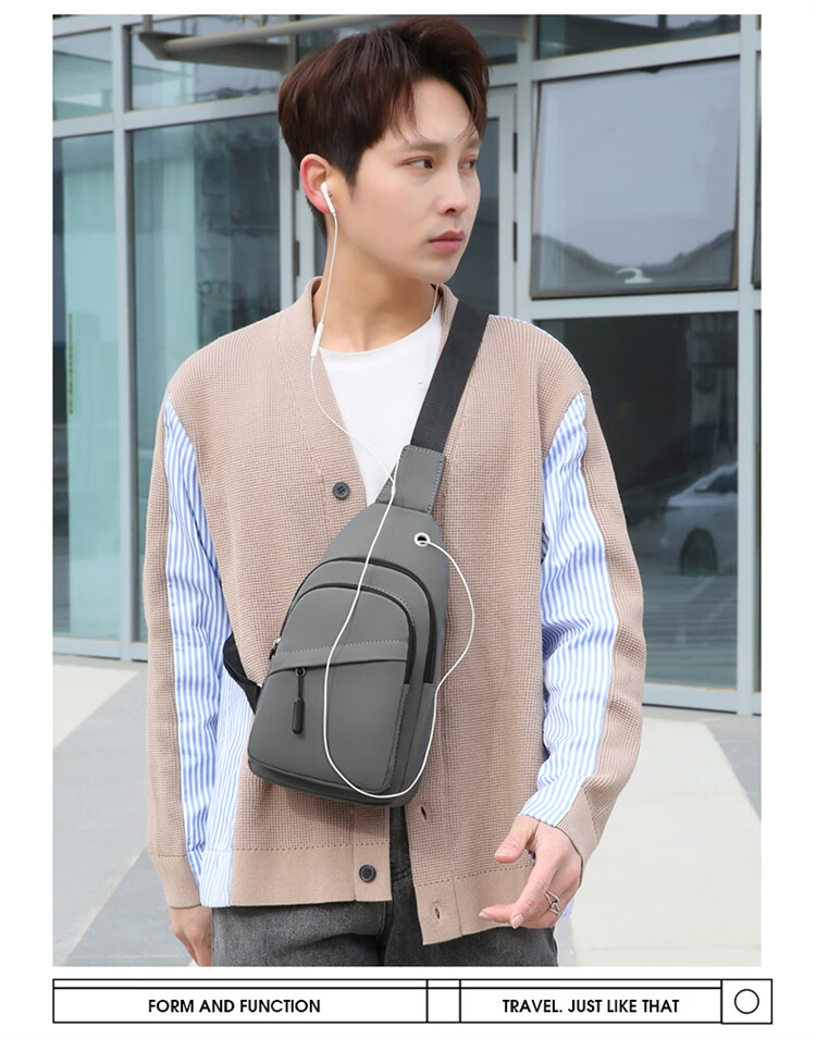 JEVI Trendy Chest Pack for Men, Casual Japanese-Style Shoulder Bag, Men's Small Backpack, Fashionable Crossbody Bag, Birthday Gift for Me 10